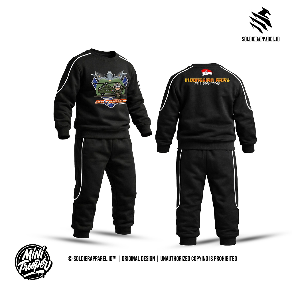 Baju Setelan Anak | MiniTrooper Series – Tactical Look | Nyaman, Adem, Aktif Seharian