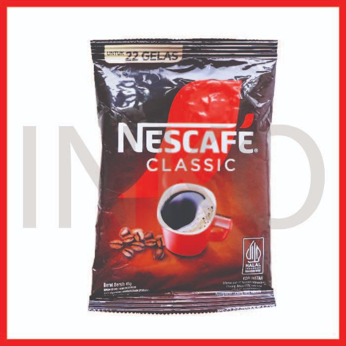 NESCAFE CLASSIC KOPI MURNI 22 CANGKIR POUCH 45GR