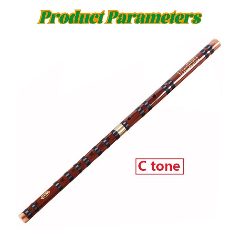 Seruling Bambu Professional Dizi Flute Bamboo Woodwind Music Instrument Wooden Sopran Suling Kunci C