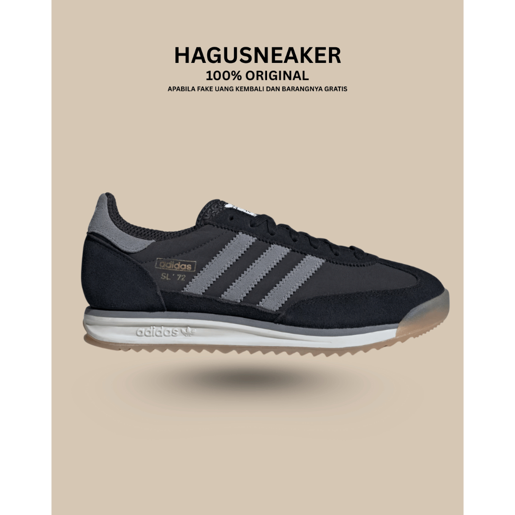 ADIDAS SL 72 RS [BLACK/GREY] #JH5098 HAGUSNEAKER GARANSI 100% ORIGINAL