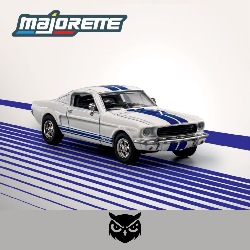 Majorette Collection 1965 Shelby GT350 Putih – Roda Karet Metal Body