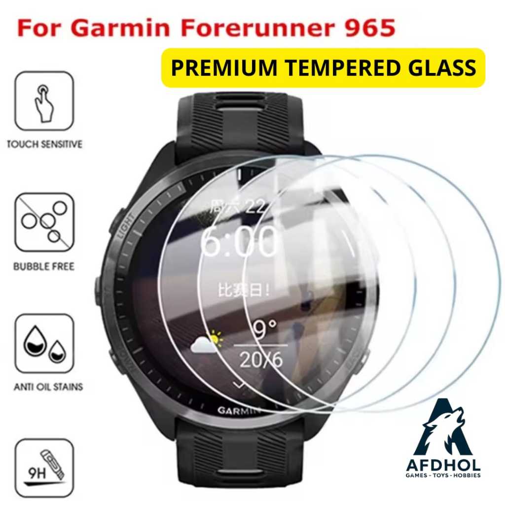 TEMPERED GLASS GARMIN FORERUNNER 965 / FR 965 / FR965 ANTI GORES SCREEN GUARD LCD SMARTWATCH GARMIN 