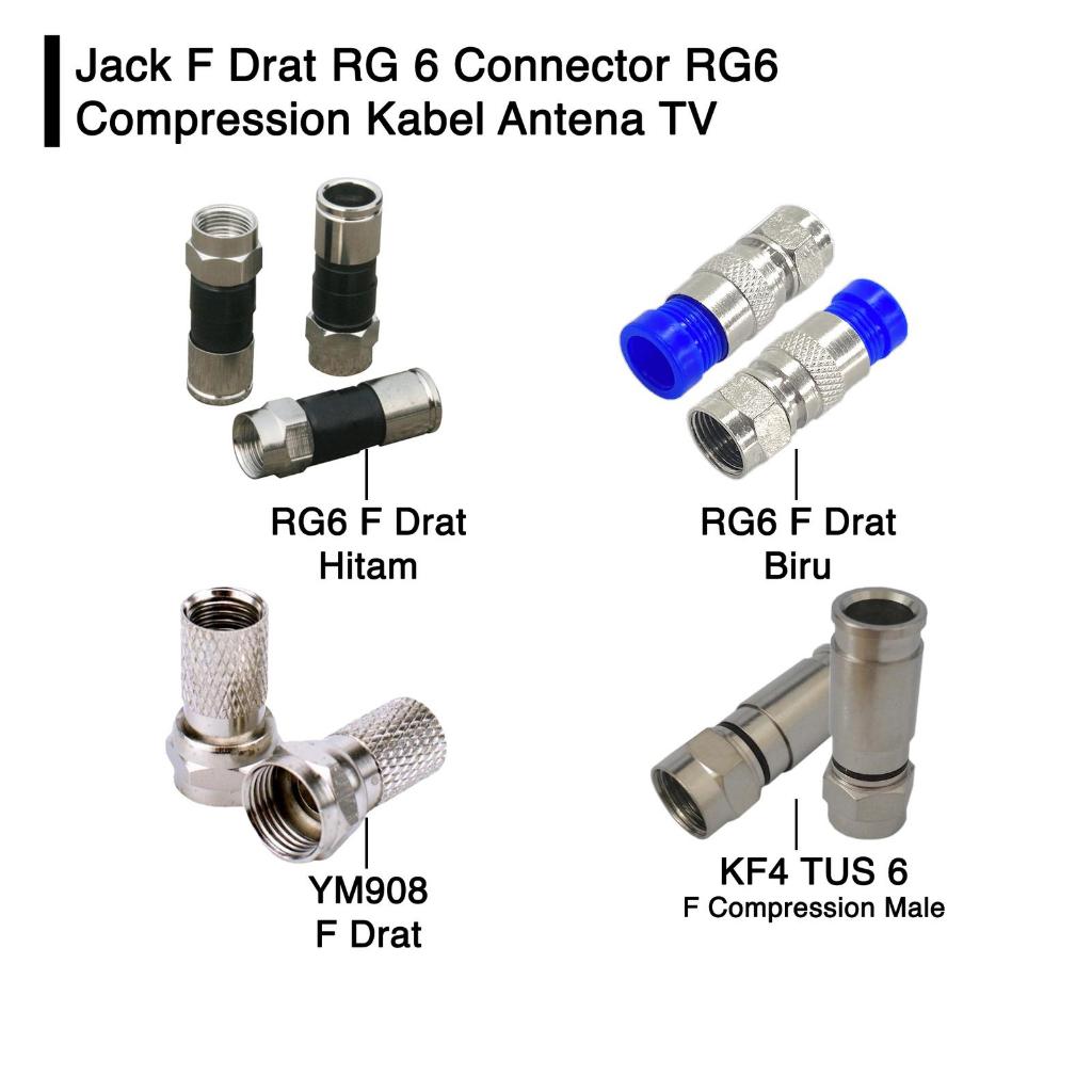 Konektor Jack Connector F RG 6 Press Compression RG6 Compress PPC EX6
