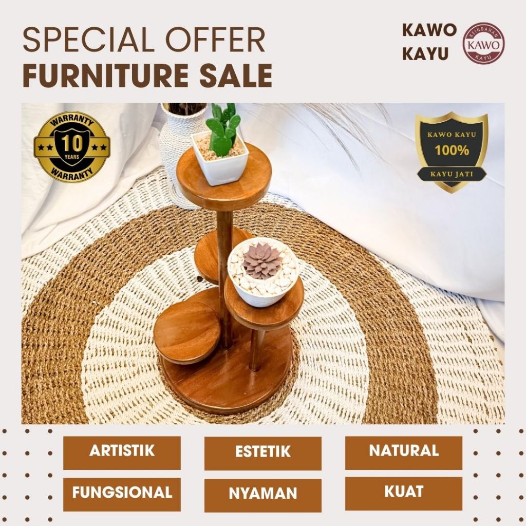 Rak Bunga Susun/Standing Plant Kayu Jati