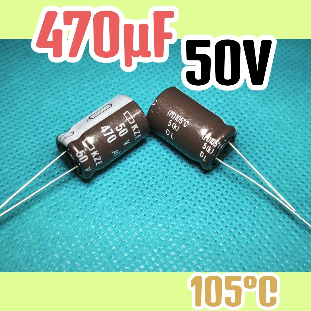 Kapasitor capasitor elko elco 50v 470uf 50v 470 uf 50 v 50volt ORIGINAL