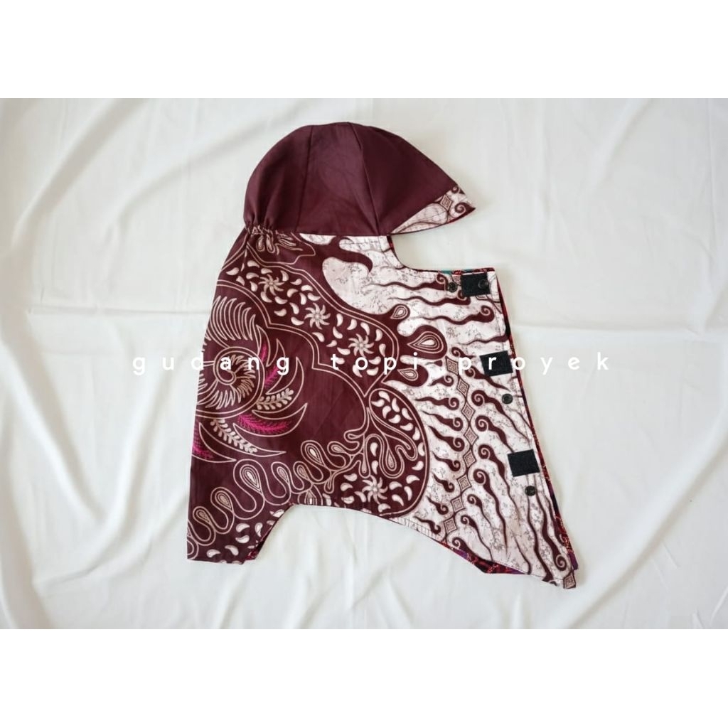 TOPI PROYEK/ KERPUS BATIK JUMBO PEREKAT KANCING