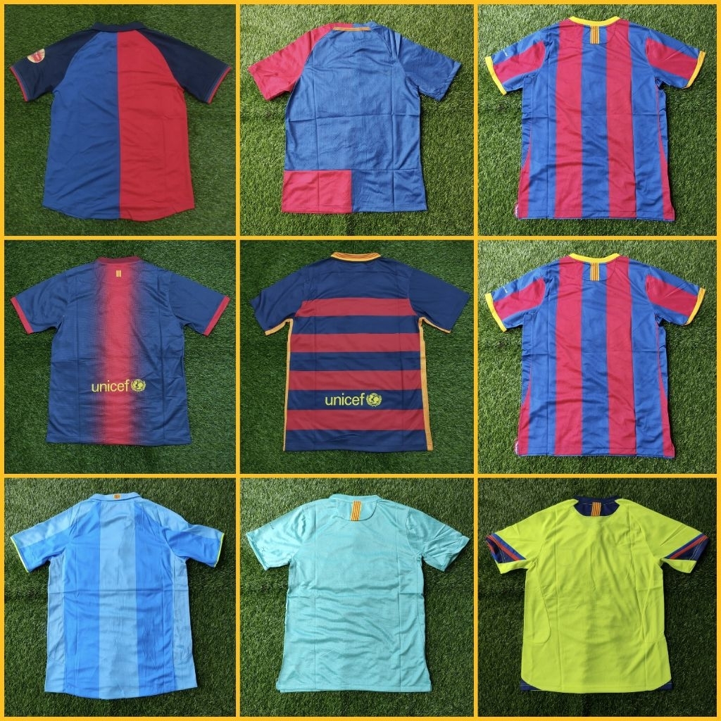 JERSEY BOLA RETRO BARCELONA HOME AWAY 3RD THIRD 1999 2000 2005 2006 2007 2008 2009 2010 2011 2012 20