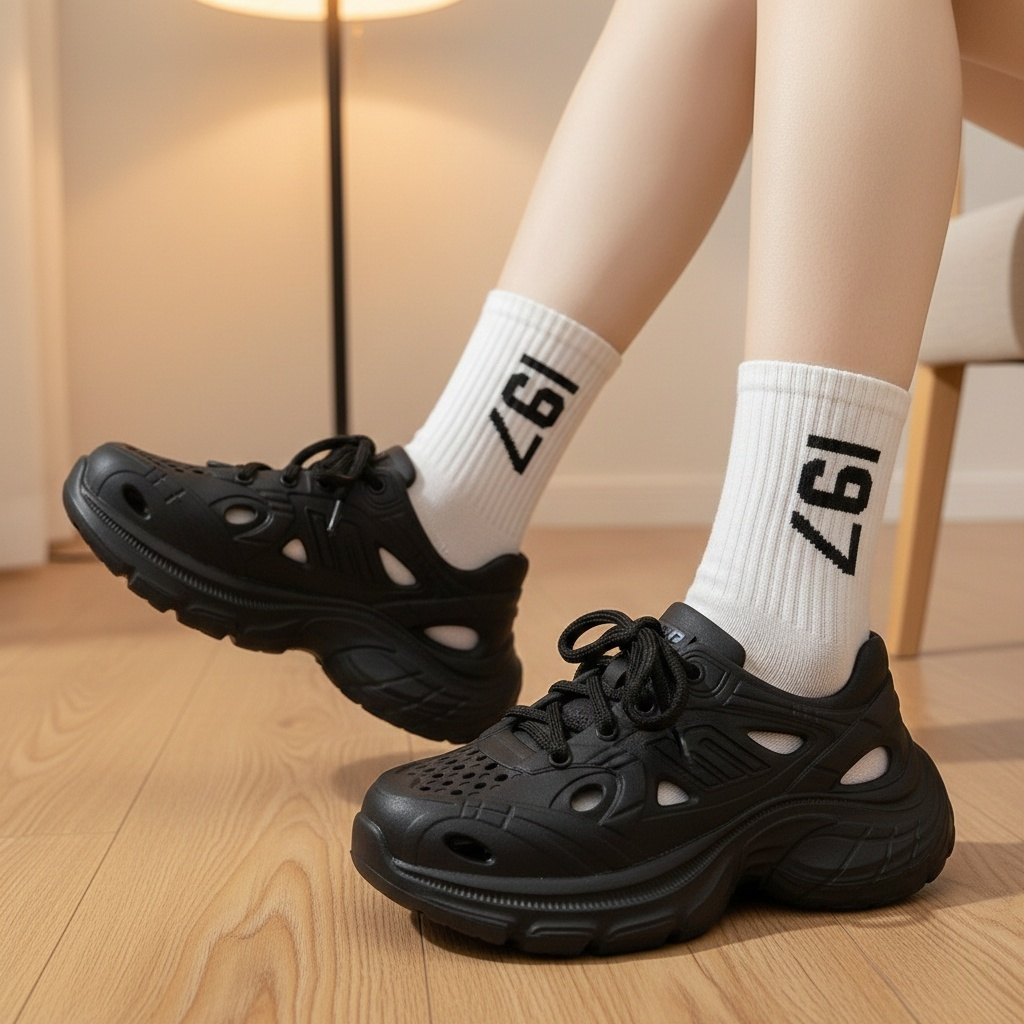 SUNNY SHOES  Sepatu Sneakers Wanita Outdoor 34-39 Korea Terbaru Tebal Tinggi Sepatu Sandal Olahraga 