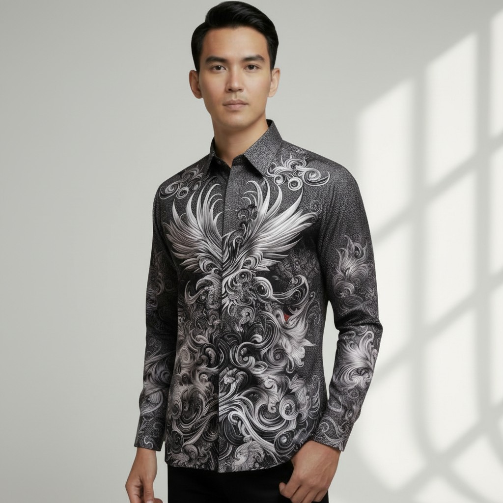 Batik arwinda Regalia03 Kemeja batik lengan panjang pakai puring