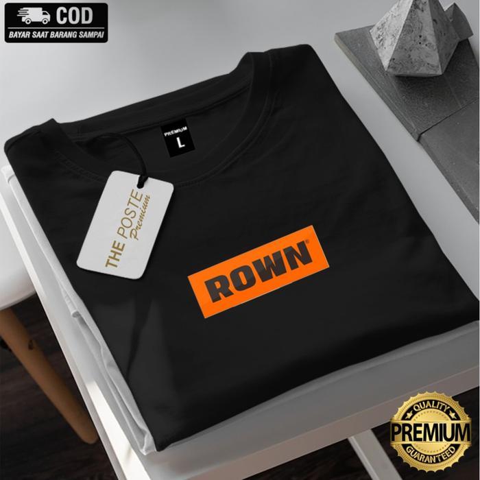 T-Shirt Pria Kaos Rown Division hitam - Rown Division Kaos Flampy hitam - Rowndvsn Kaos Pria Distro