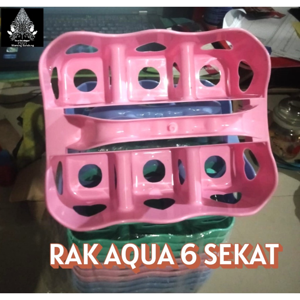 RAK AQUA ISI 6 MURAH / TEMPAT KERANJANG AQUA GELAS