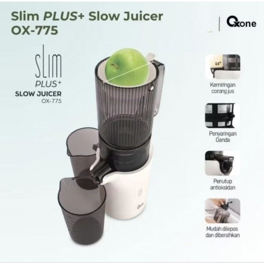 OXONE OX775 SLIM DELUXE COMPACT SLOW JUICER OX-775