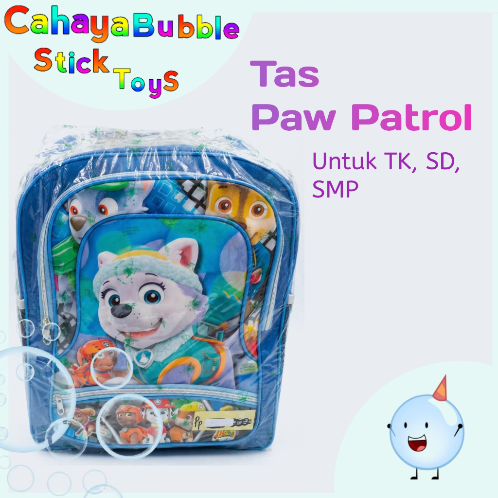 Tas Sekolah Anak Kartun Paw Patrol | Tas Ransel Anak laki-laki| Tas Anak TK SD Ringan & Kuat
