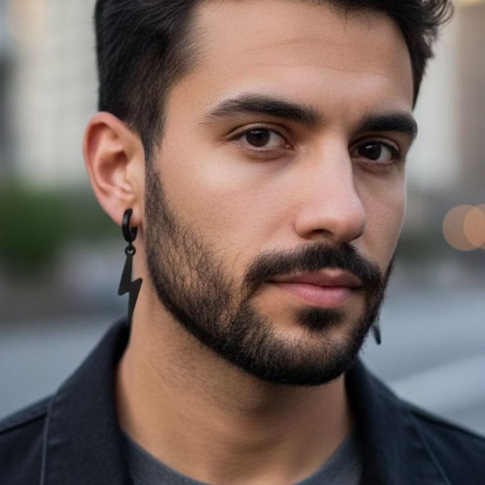 Anting Pria Keren Macho Titanium Original