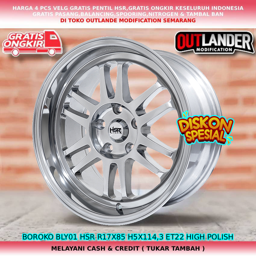 Velg ring17 velg mobil CX-5| Mazda 3| Almaz| Terios| Ertiga| Qashqai| dll velg hsr bly01 R18