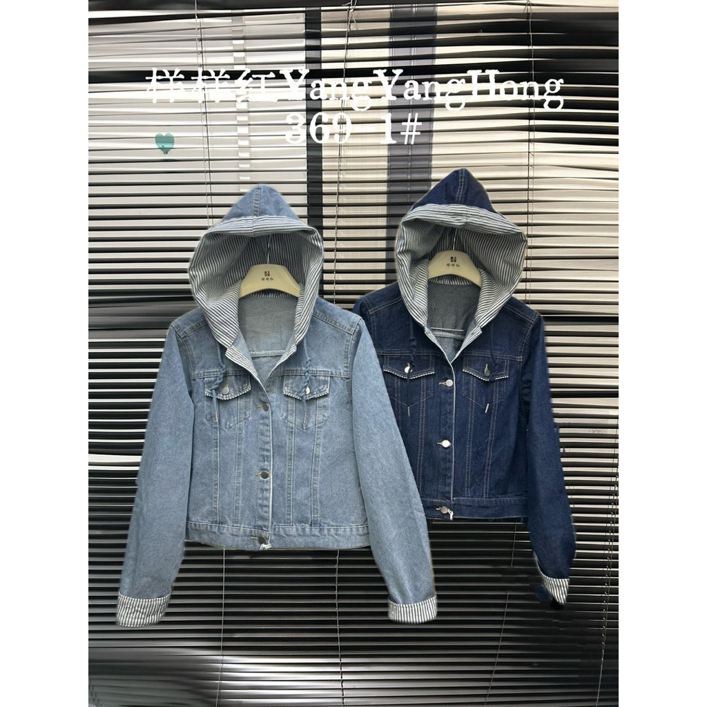 CNN-586 Jacket Denim Jeans Wanita Hoodie Lengan Panjang YH-369-1 China