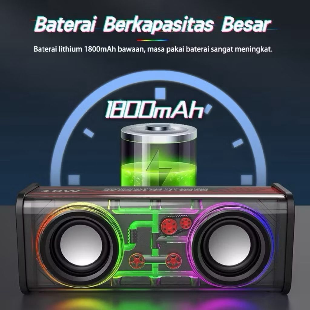 COD Portable TWS RGB V8 speaker bluetooth subwoofer V8 speaker bluetooth subwoofer