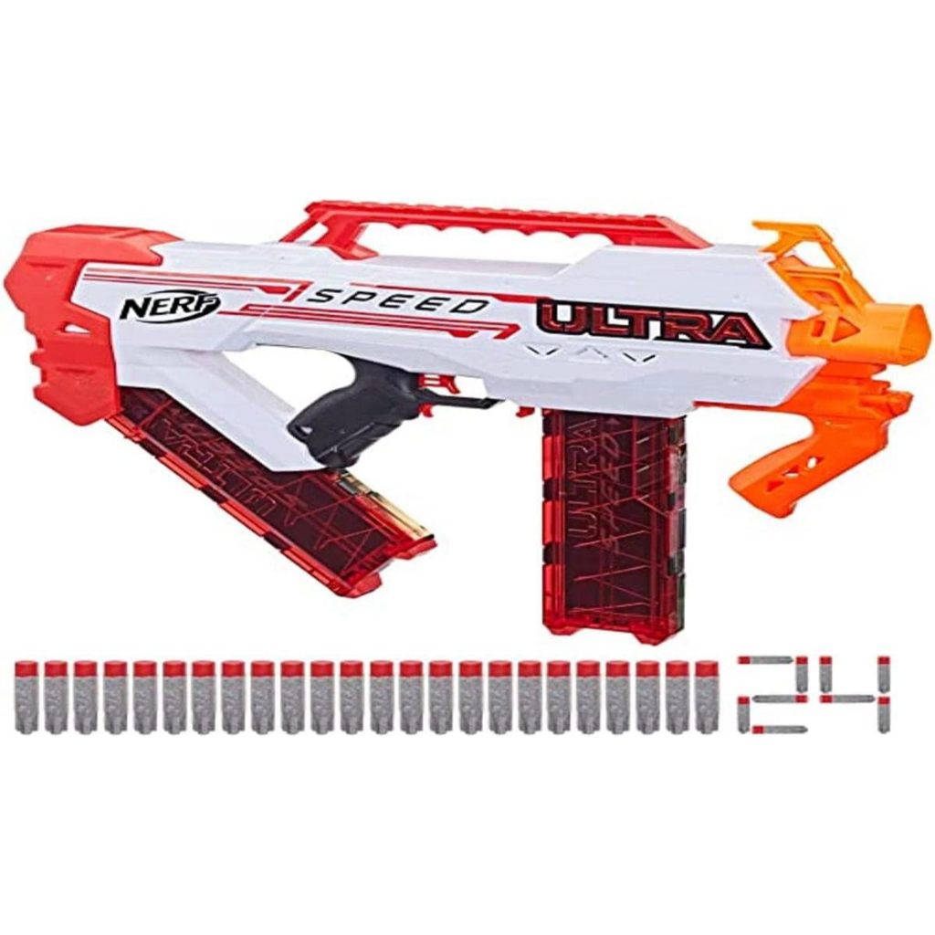 Nerf Ultra Speed Fully Motorized Blaster, Fastest Firing Nerf Ultra Blaster, 24 Nerf AccuStrike