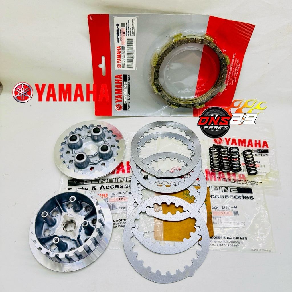 PAKET 4 ITEM SENTER KOPLING+PLAT GESEK+PLAT KOPLING+PER KOPLING YAMAHA RX KING RX K RX SPESIAL ORIGI