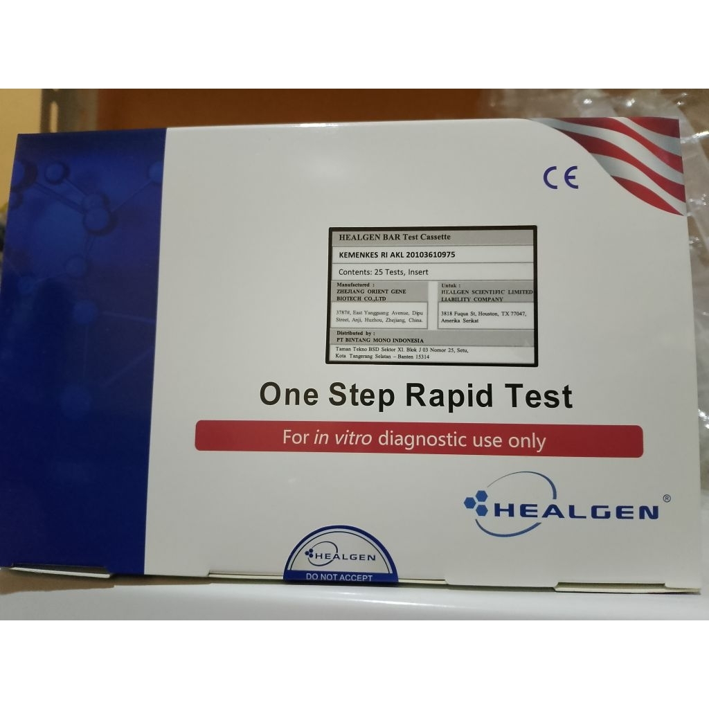 Alat test BAR Rapid test cassatte HEALGEN