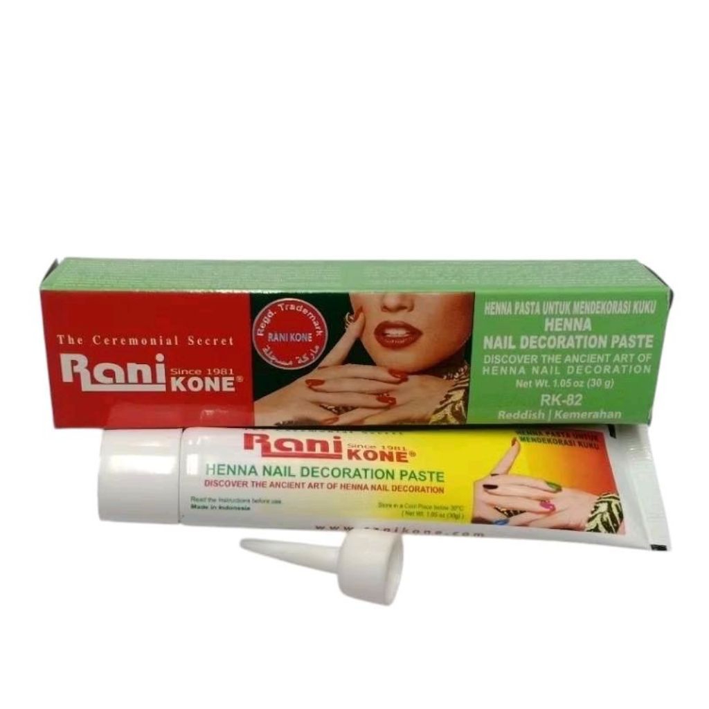 Henna Rani Kone RK82 Kuku Dekorasi Pasta Merah 6 gr & 30 gr - Art, Kutek, Polish Red