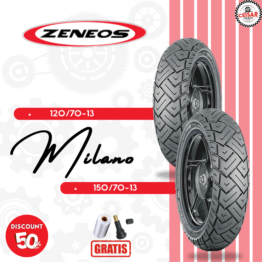 Paket Ban Motor YAMAHA NMAX ZENEOS MILANO 120/70-13 + 150/70-13 Tubeless