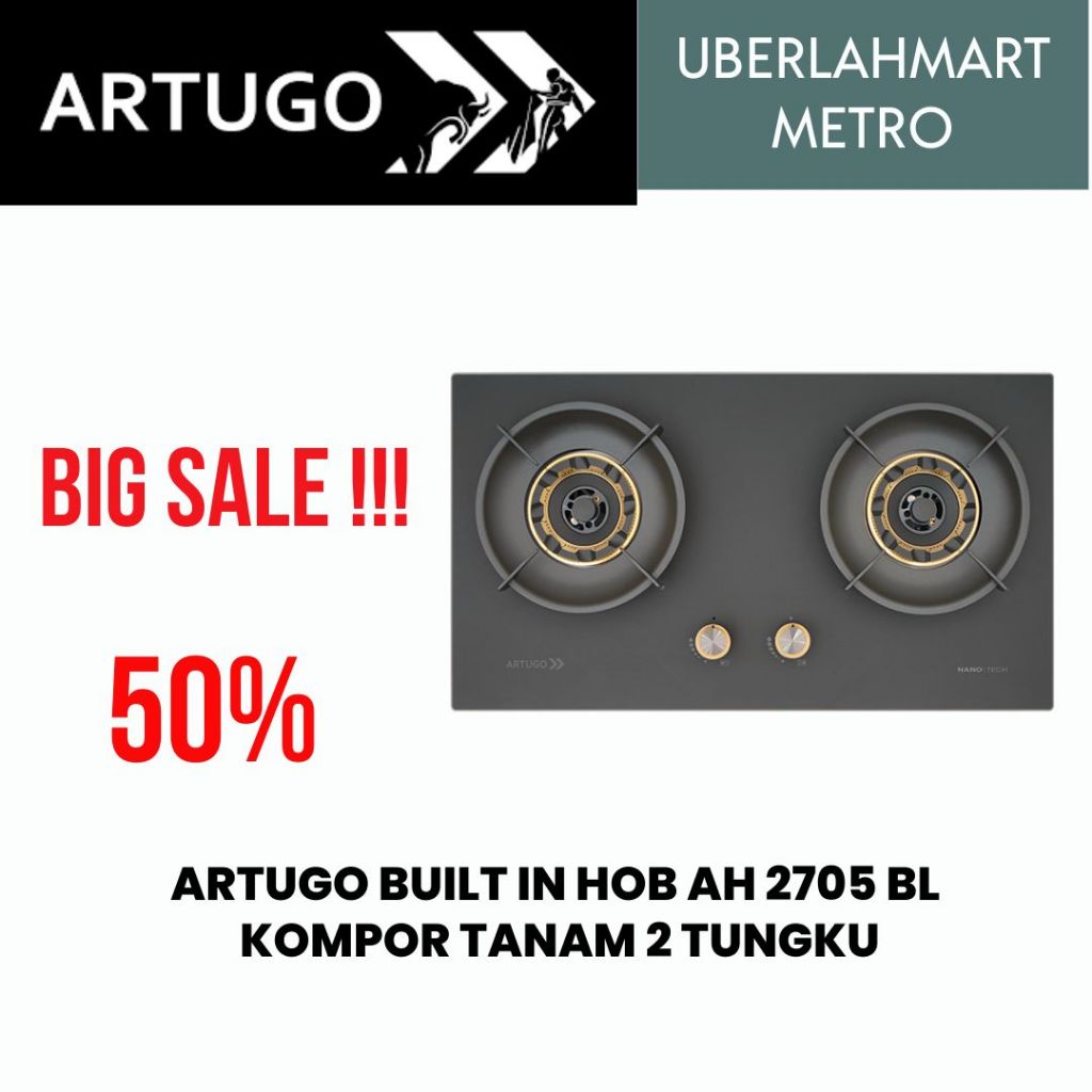 ARTUGO KOMPOR TANAM 2 TUNGKU AH 2705 BL