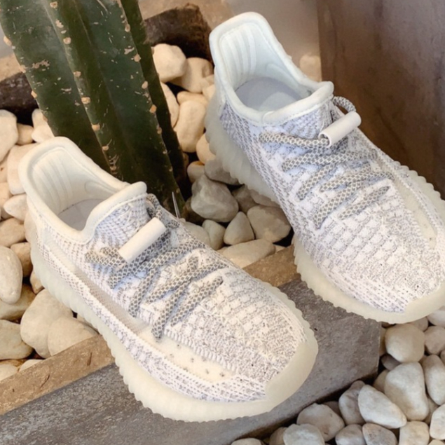leostorekids sepatu Yeezy 350 V2 Yeezy Boost 350 V2 Static White Grey  ukuran 21-38 Sepatu Yezzy Ana