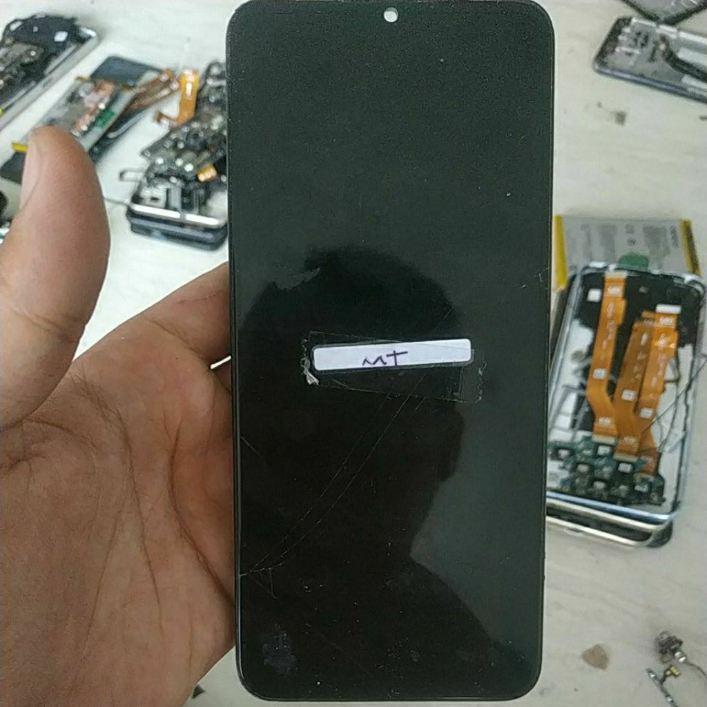 Lcd bekas Oppo a17/a17k minus glass pecah