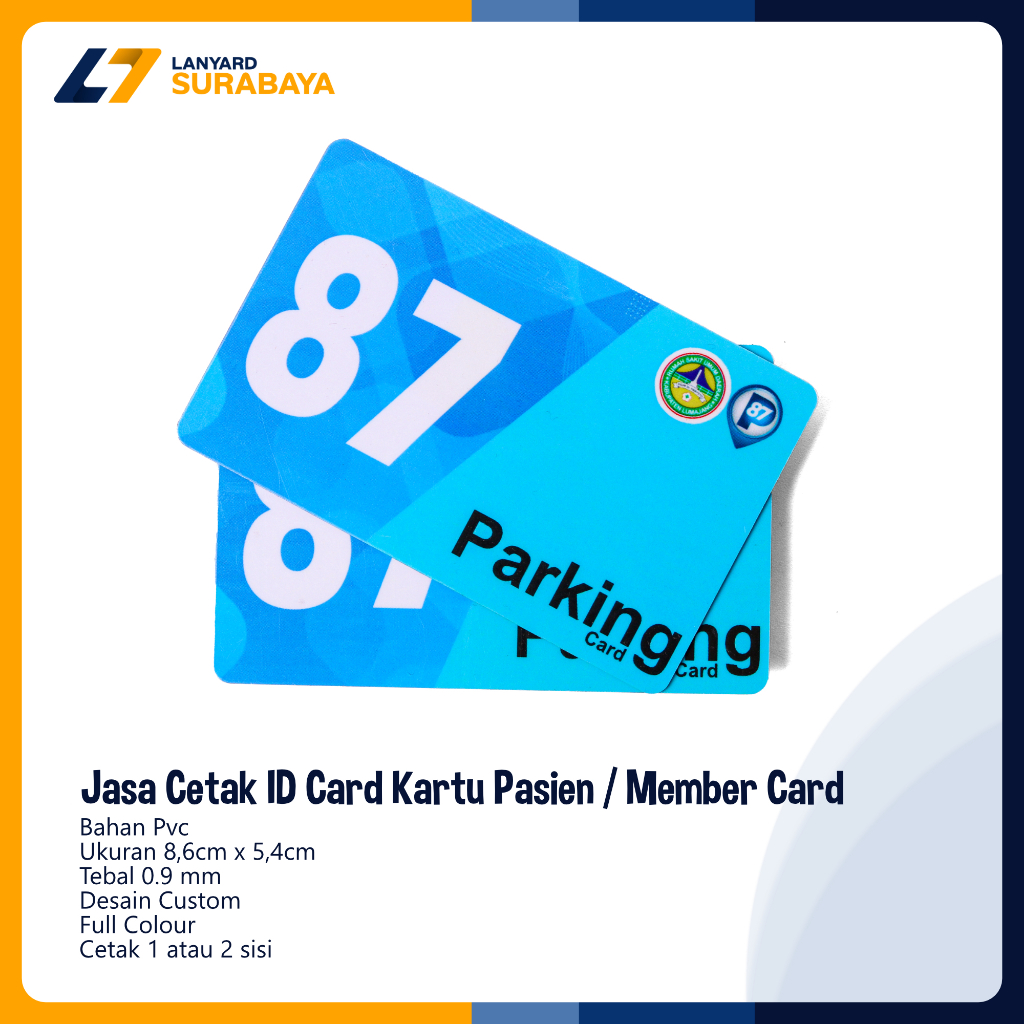Jasa Cetak ID Card Kartu Pasien / Member Card Tebal 0,9mm