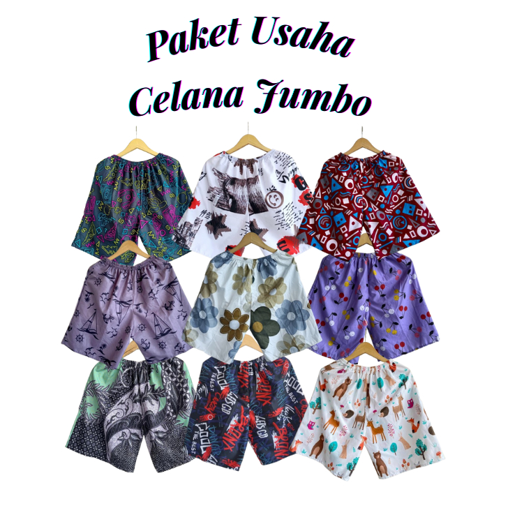 PAKET USAHA CELANA KOLOR PENDEK SIZE JUMBO XXL | BOXER JUMBO CELANA PRIA WANITA JUMBO