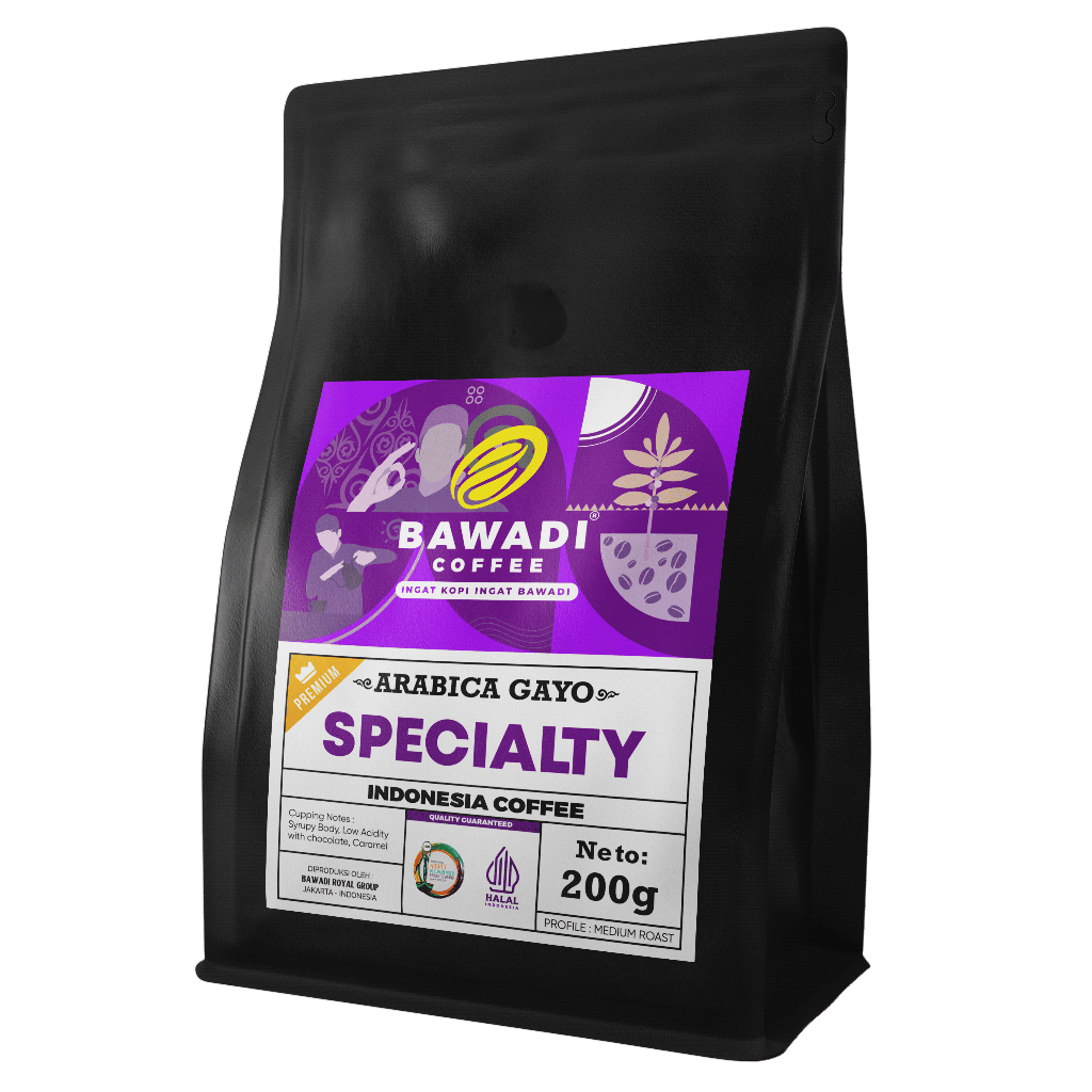 Kopi Arabica Specialty 200 gr - Bawadi Coffee - Arabica Gayo Premium - Kopi Aceh