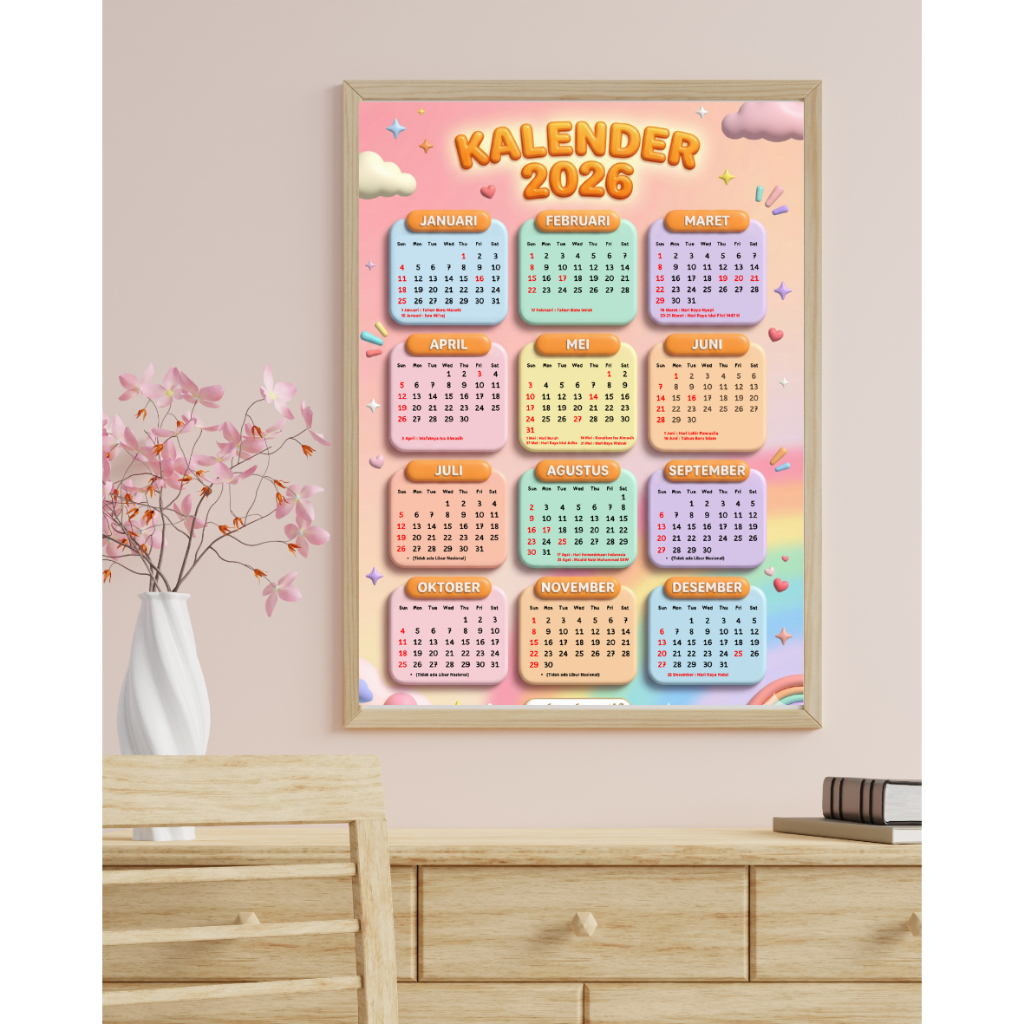 CALENDAR 2026 | KALENDAR 2026 | CALENDAR AESTHETIC POSTER 2026