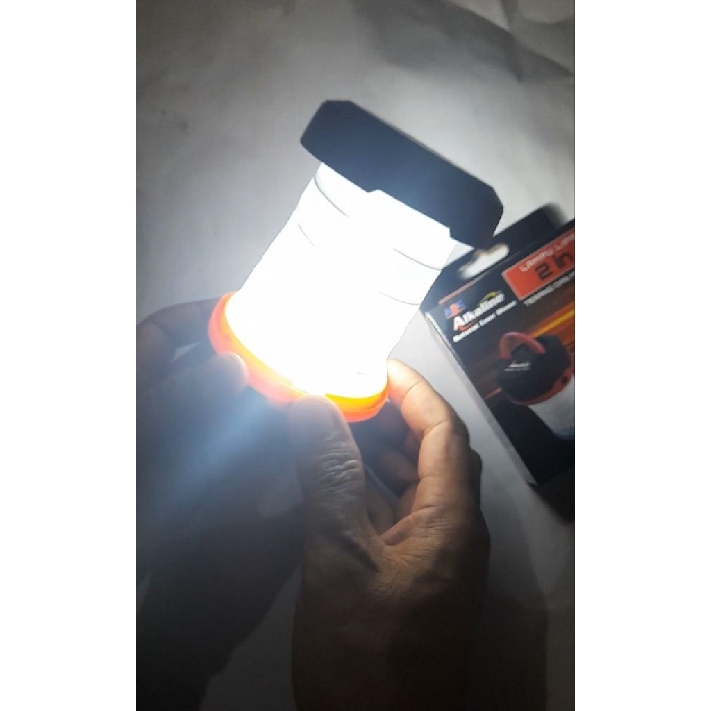 Lampu Emergency / Lampu Senter Camping LED [1 pcs] + Baterai ABC AA [3 pcs] tanpa perlu di cass cuku
