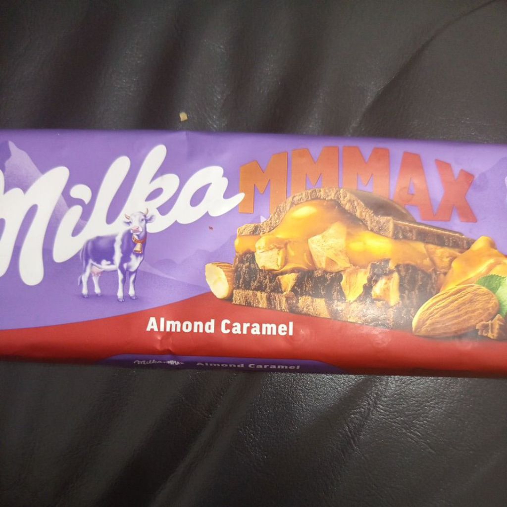 coklat milka almond caramel asli dari turki halal ukuran 300 gr