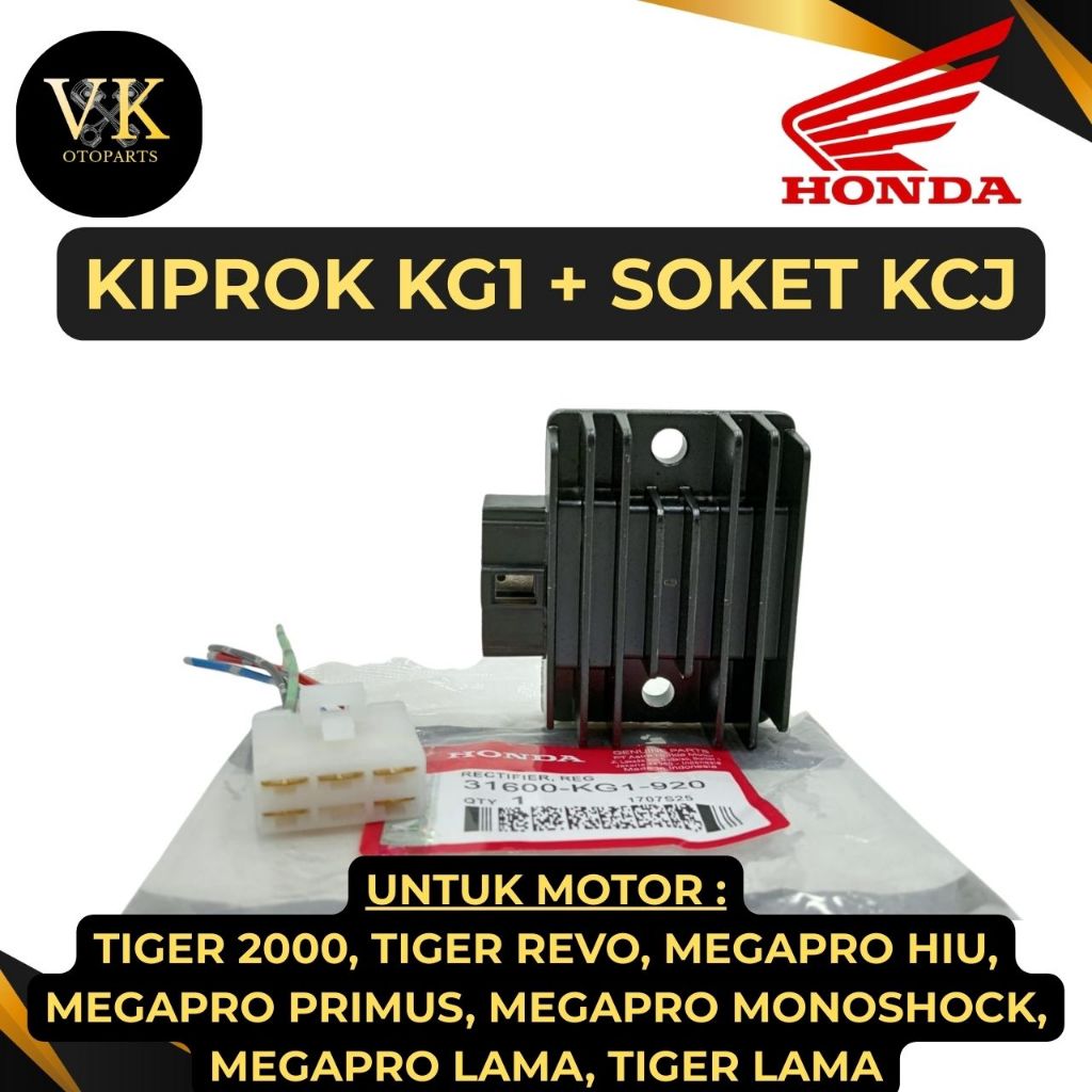 KIPROK KG1+SOKET KCJ HONDA TIGER MEGA PRO MEGA PRO PRIMUS PRESISI ASLI HONDA AHM ORIGINAL 100% ASLI.