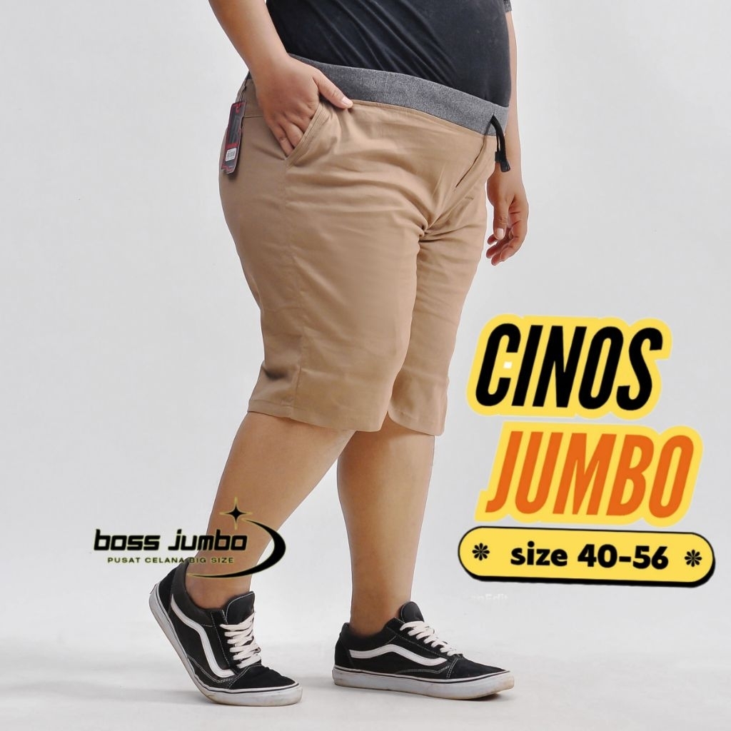 Celana Big Size Pendek Chinos Pria Size Jumbo Celana Pendek Pria Dewasa SIZE 40-56 Rip Karet