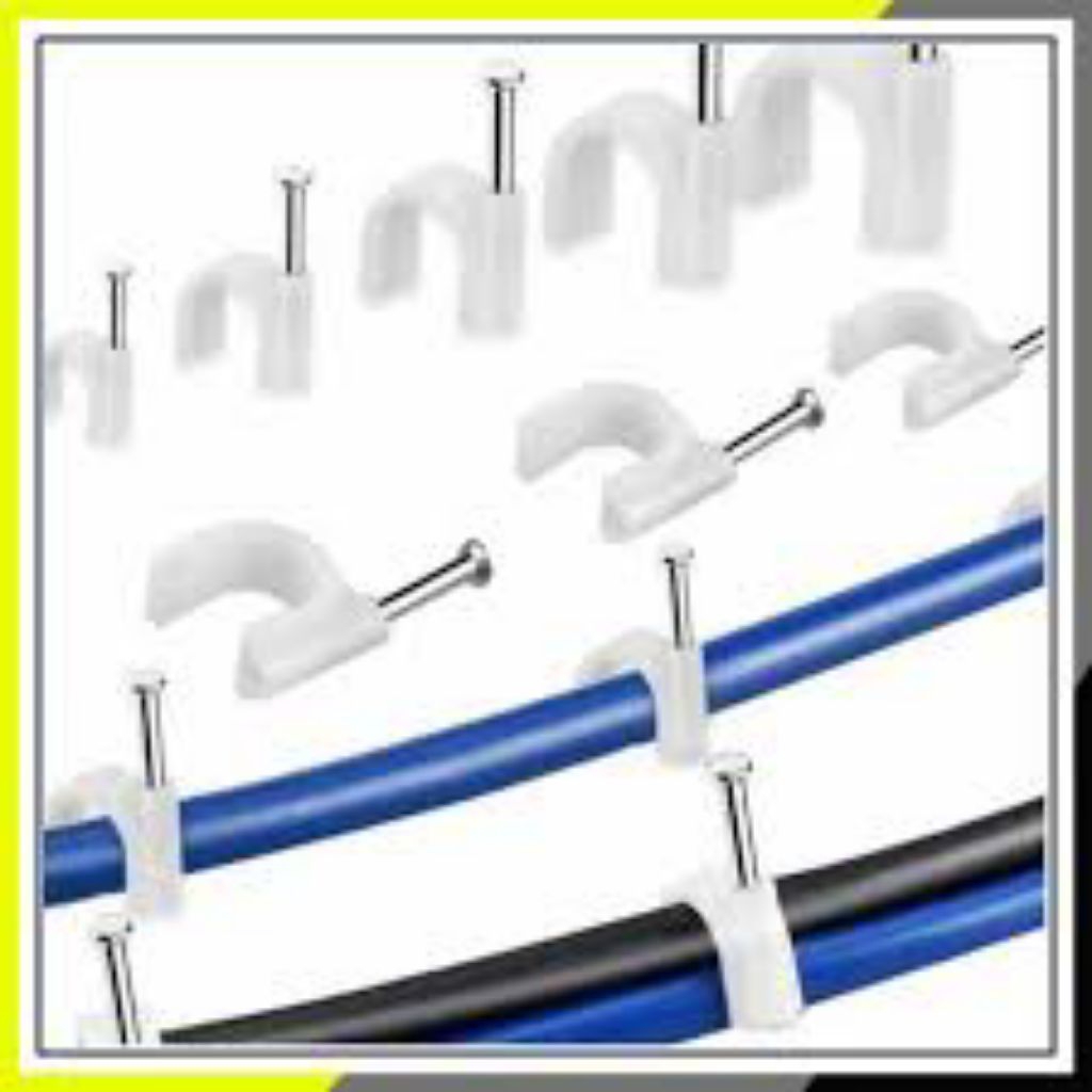 TERMURAH KLEM KABEL PROMO PENGAIT KABEL DINDING (1PCS) SATUAN KLEM KABEL