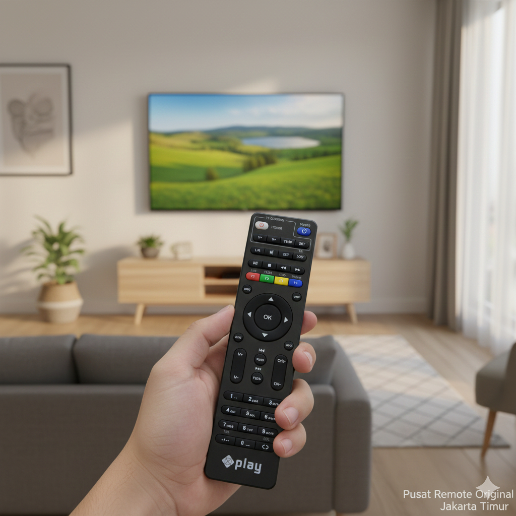 REMOTE REMOT TV KABEL INDIHOM MNC PLAY MEDIA ORIGINAL ASLI HITAM