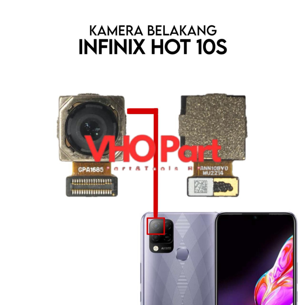 Kamera Depan Belakang Infinix Hot 10S / X689B / X689 / X689D