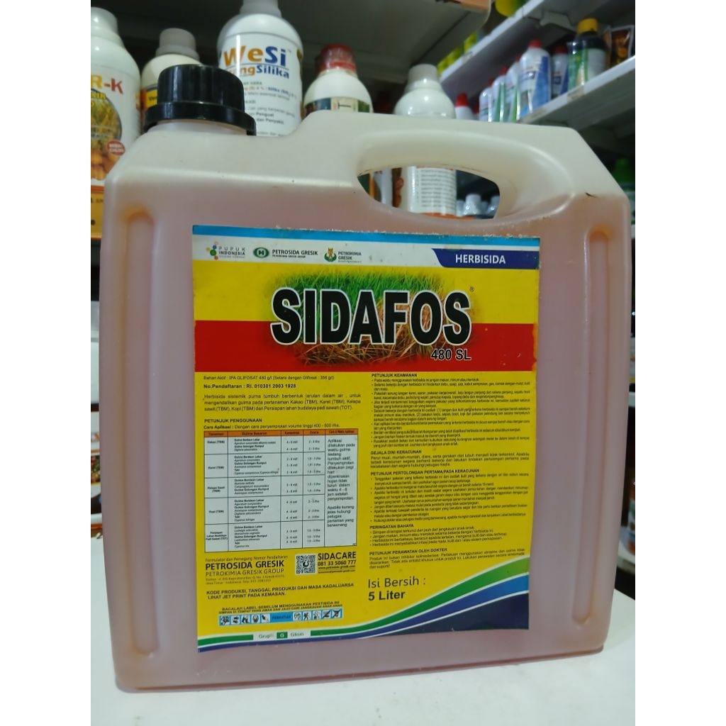 HERBISIDA SIDAFOS 480SL 5 LITER