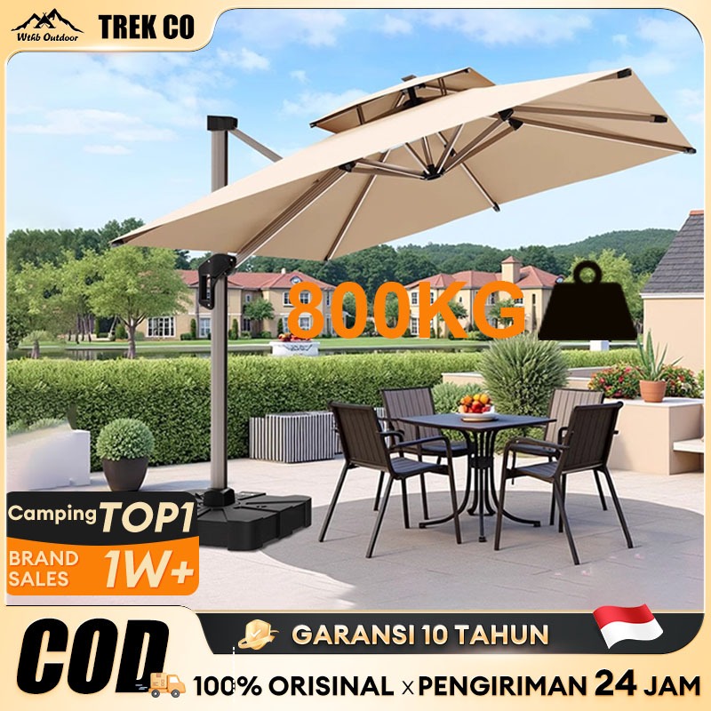 2.5M Payung Taman Tenda lipat Payung Ruangan  Cafe Payung Teduh Matahari Umbrella Pelindung Bulat de