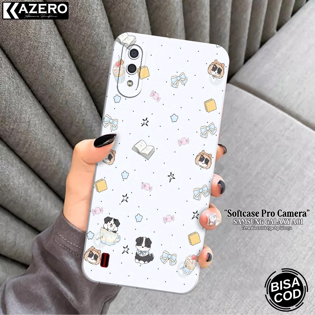 KAZERO - Case Hp Samsung Galaxy A01 - Fashion Case Kartun - Pro Camera - Softcase Samsung Galaxy A01