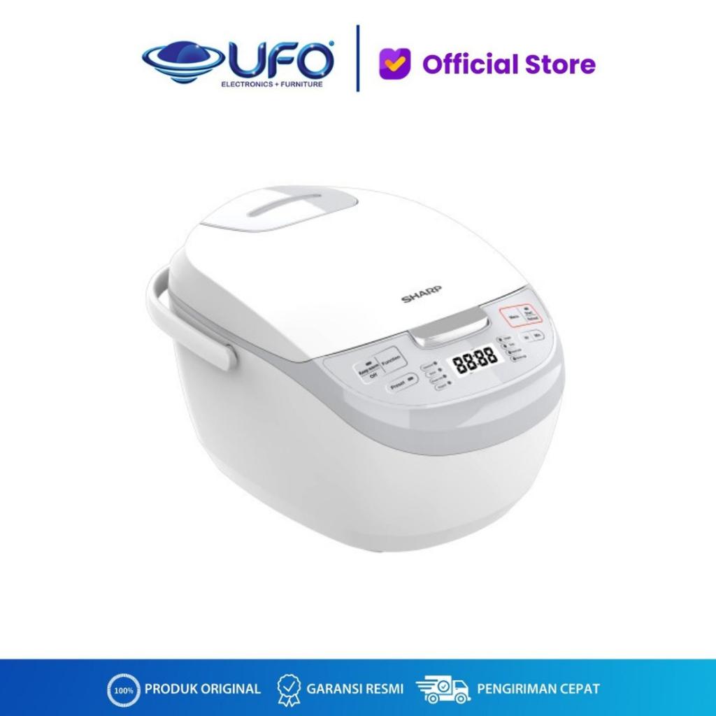 Sharp Rice Cooker Digital 1.8L KS DS18WH / KS-DS18-WH / KS-DS18 White Magic Com - 8 Auto Cook Menu -