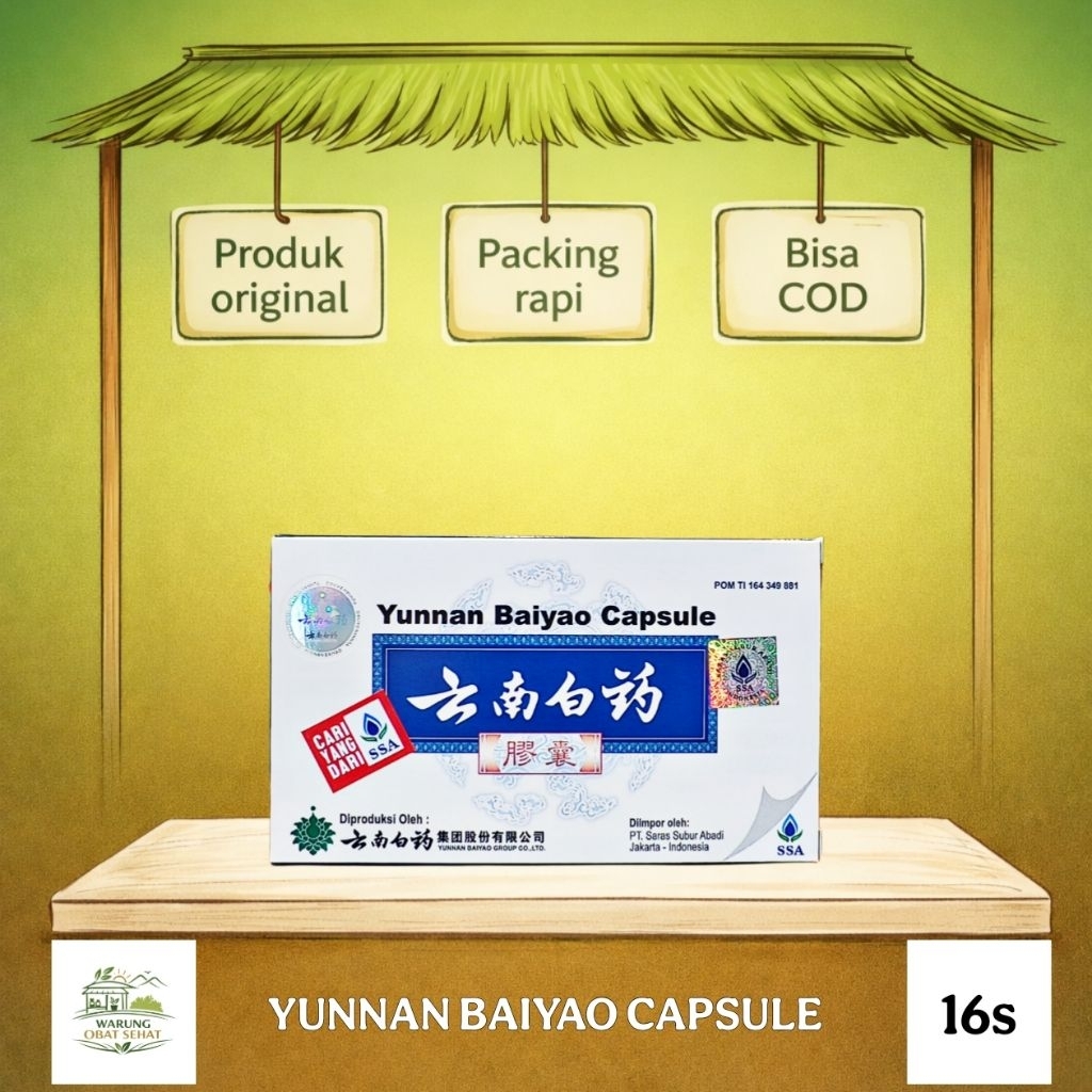 Yunnan Baiyao Capsule Obat Herbal China Untuk Luka Dalam Memar Bengkak Keseleo