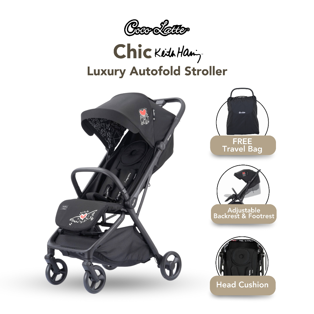 COCOLATTE | KEITH HARING CHIC Black Stroller
