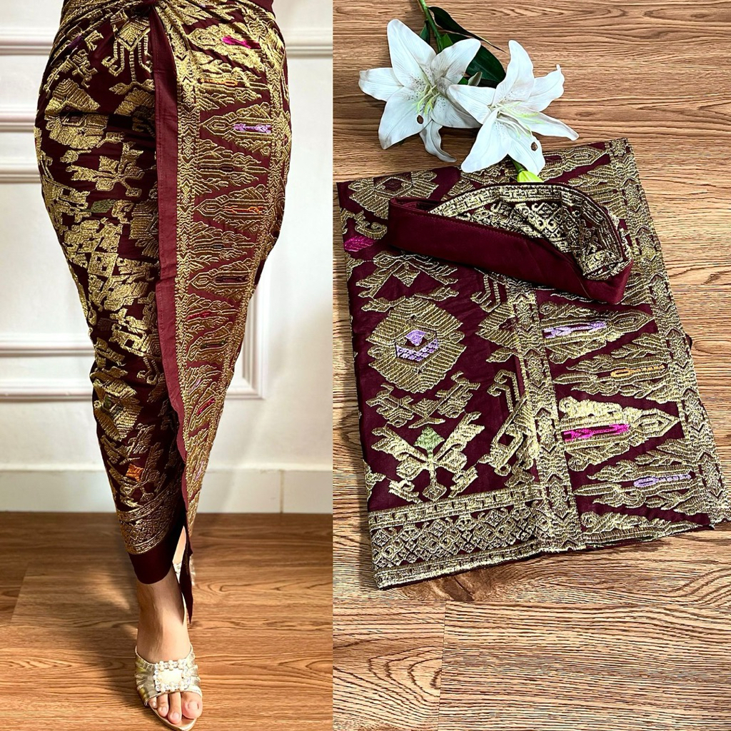 set couple bordir ( kamen +saput&udeng)