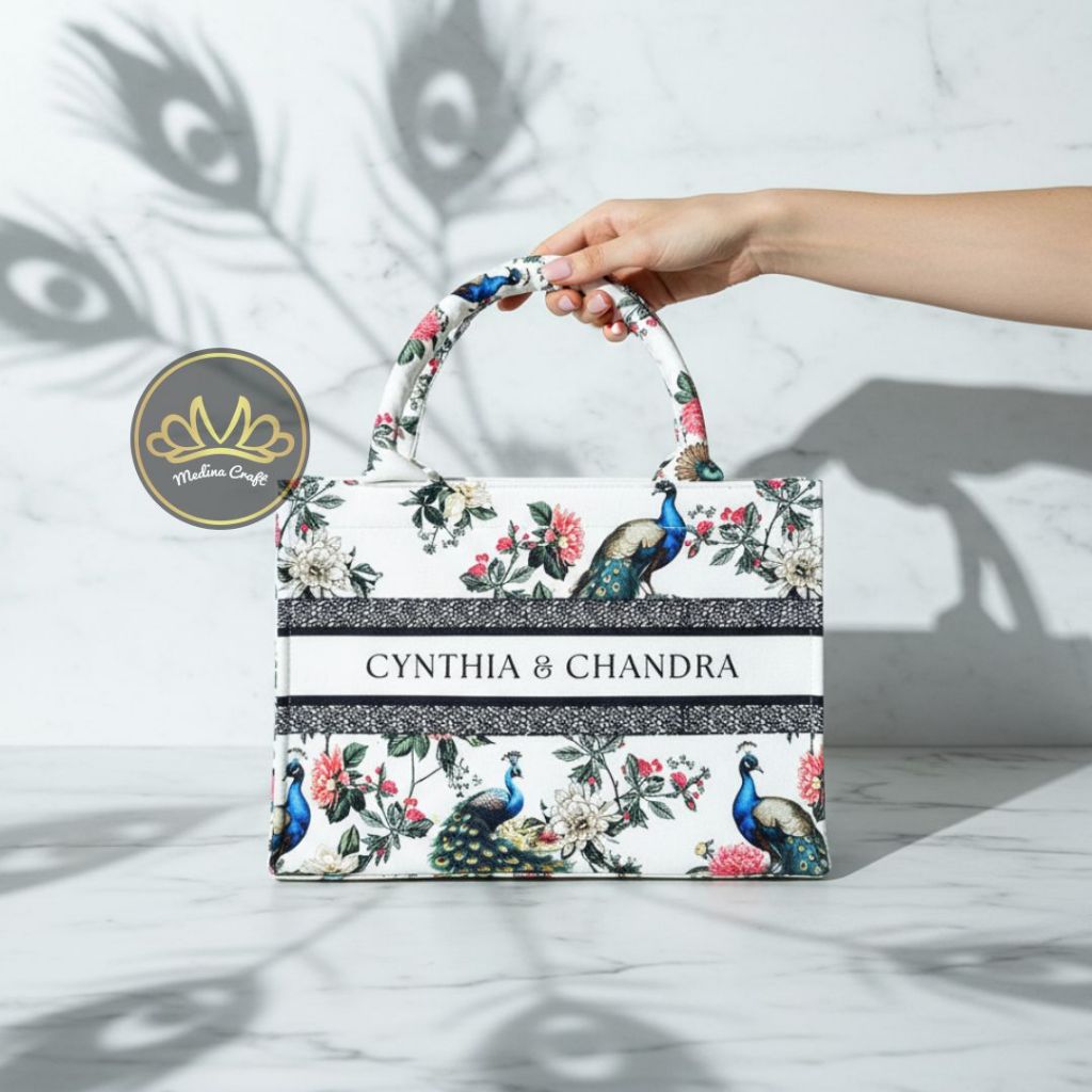 Hellen bag Canvas Tas Souvenir Premium Full Printing Totebag Jumbo Custom Desain Pernikahan Wedding