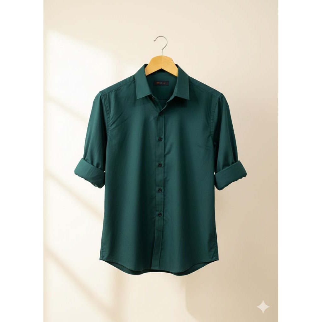 kemeja polos emerald green , kemeja polos panjang , kemeja polos panjang emerald green