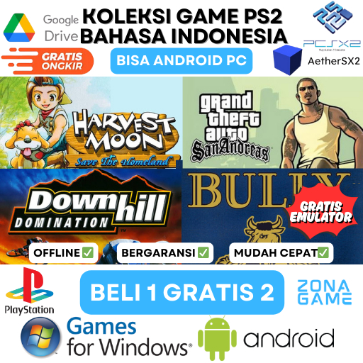 Koleksi Game PS2 Bahasa Indonesia + Save Tamat | Bisa di PC / Android + Emulator | BELI 1 GRATIS 2